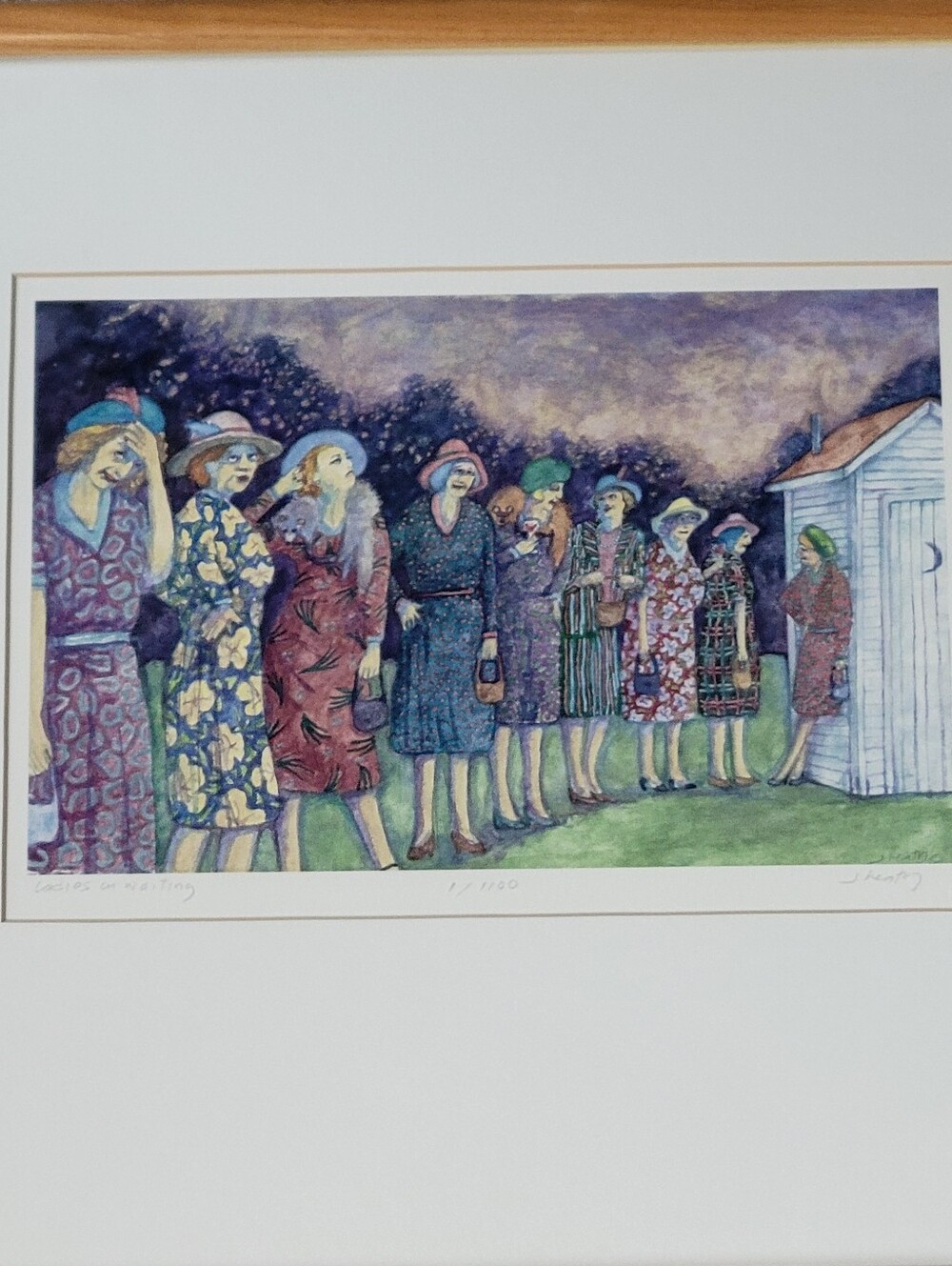 Ladies On Waiting - Watercolor By Jonathan Heath